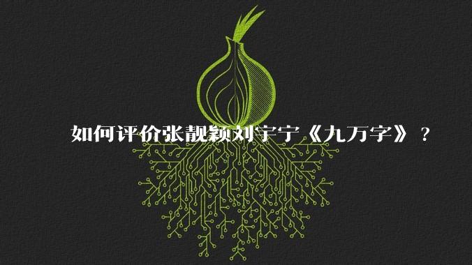 如何评价张靓颖刘宇宁《九万字》?