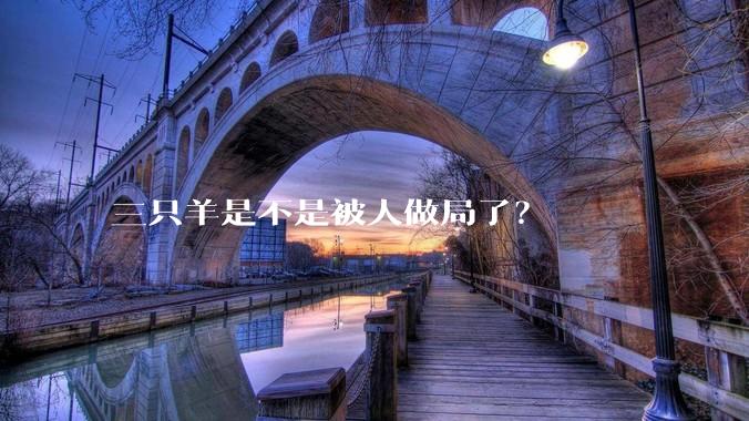 三只羊是不是被人做局了？